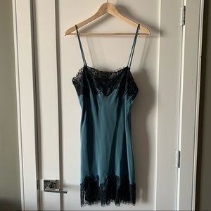 Gold Hawk Silk Slip Dress